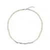 Linya Jewellery Women's Pontus Horizontal Silver Pearl Necklace Silver