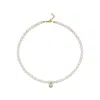 Linya Jewellery Women's Purple Cosmic Big Pearl Zodiac Necklace Lilac Birthtone In Purple