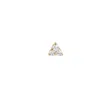 Linya Jewellery Women's Real Gold Triple Stone Tragus, Gold Three Stone Piercing, Gold Geometric Earrings, Gold Tria