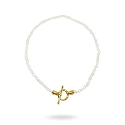 Linya Jewellery Women's Sand Pearl Gold Necklace