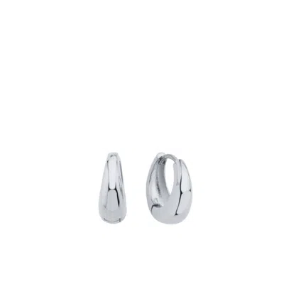Linya Jewellery Women's Silver Morf Mini Hoop Huggies Earrings