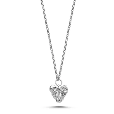 Linya Jewellery Women's Tesa Heart Necklace Silver