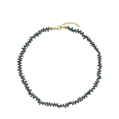 Linya Jewellery Women's Triton Asymmetric Black Pearl Necklace