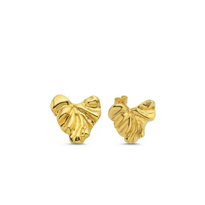 Linya Jewellery Women's Vory Amorphous Heart Earring Gold