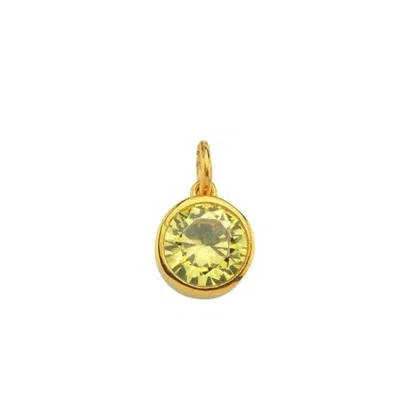 Linya Jewellery Women's Yellow Birthstone Charm
