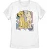 Lion King Bold Retro Cub Love  Graphic T-shirt In White