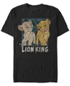 Lion King Men's Simba And Nala Short Sleeve T-shirt In Black