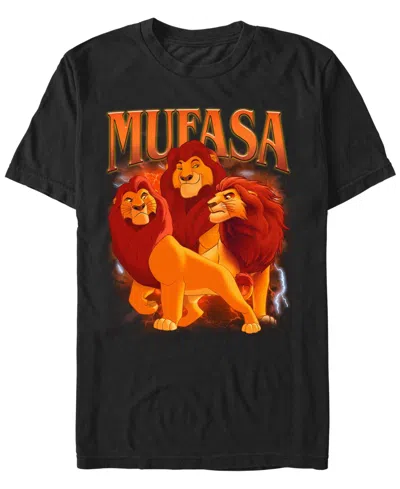 Lion King Men's Y2k Mufasa Short Sleeve T-shirt In Black