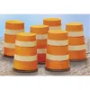 Lionel Highway Barrels With Orange & Silver Reflective Tape - Set Of 6 In Orange