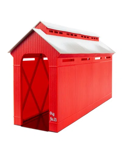Lionel Illuminated 24" Winter's Covered Bridge In Multi