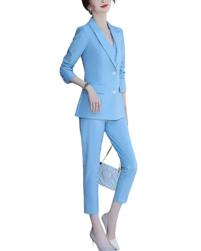 Lionello Salvi 2pc Blazer & Pant Set In Blue