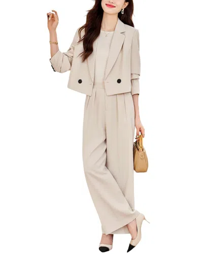 Lionello Salvi 2pc Blazer & Pant Set In Beige