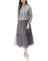Lionello Salvi 2pc Blazer & Skirt Set In Gray