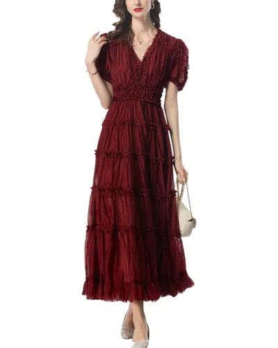 Lionello Salvi Midi Dress In Burgundy