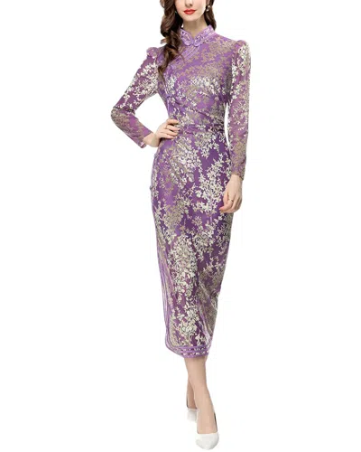 Lionello Salvi Midi Dress In Purple