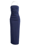 Lioness 1999 Halter Maxi Dress In Navy