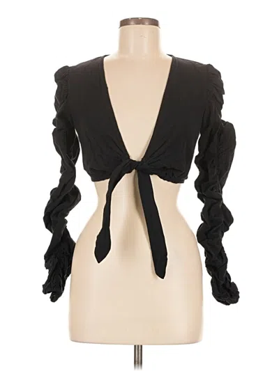 Pre-owned Lioness 3/4 Sleeve Blouse In Black