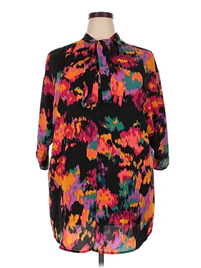 Pre-owned Lioness 3/4 Sleeve Blouse In Black