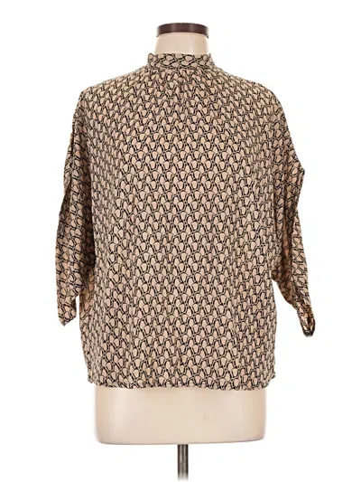 Pre-owned Lioness 3/4 Sleeve Blouse In Brown