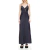 Lioness About Polka Dot Cutotut Tie Detail Satin Slipdress In Black