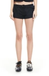 Lioness Afterglow Belted Low Rise Shorts In Black