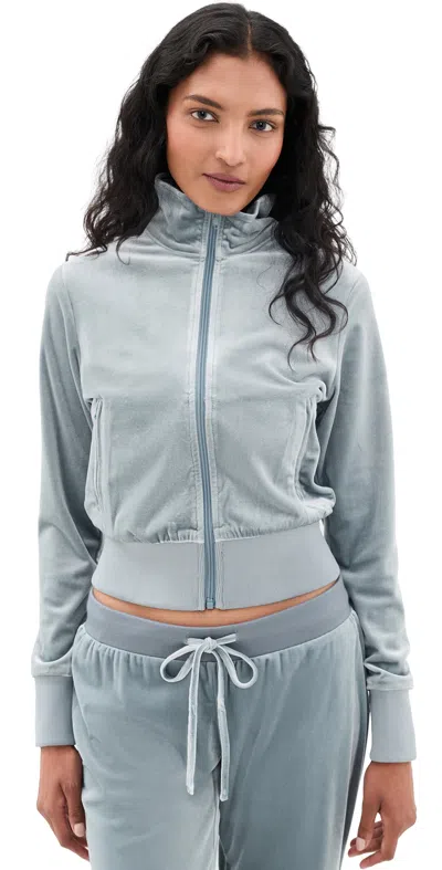 Lioness Alba Zip Up Velour Track Jacket Co-ord In Blue