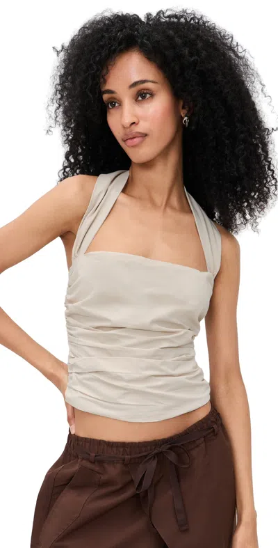 Lioness Amore Halter Top Sand In Gray