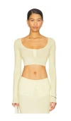 Lioness Amour Scoop Neck Crop Top In Green