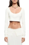 Lioness Amour Scoop Neck Crop Top In Foam