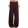 Lioness Anchor Contrast Stitch Wide Leg Jeans In Chocolate