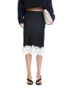 Lioness Anchored Midi Skirt In Black