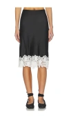 Lioness Anchored Midi Skirt In Black