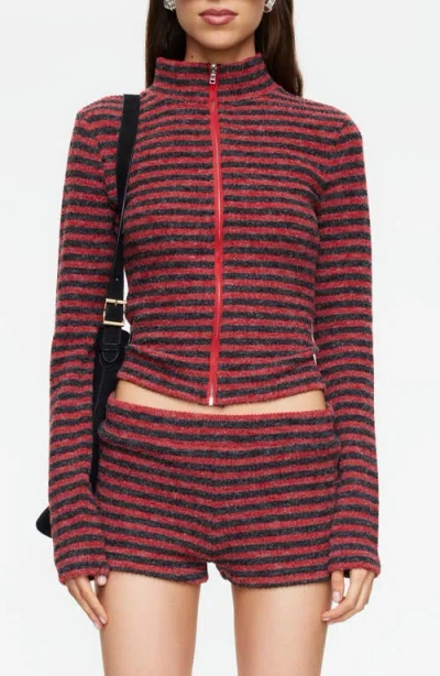 Lioness Apex Jacket Crimson Stripe In Red