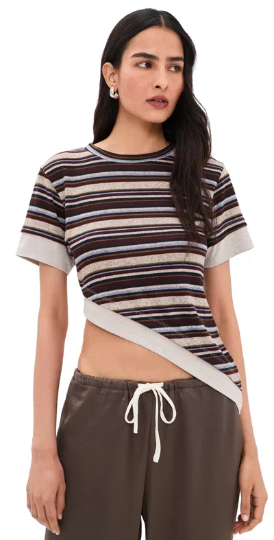 Lioness Apex Tee Vintage Stripe In Brown