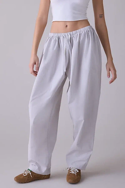 Lioness Aura Cotton Pull-on Baggy Pant In Grey, Women's At Urban Outfitters In White