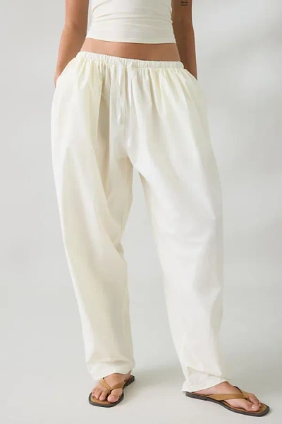 Lioness Aura Cotton Pull-on Baggy Pants In White, Women's At Urban Outfitters