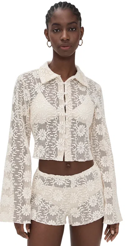 Lioness Babydoll Top Cream Floral