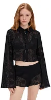 Lioness Babydoll Top Onyx Floral In Brown