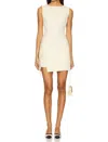 Lioness Ballerina Wrap Mini Dress In Butter In White
