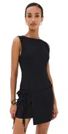 Lioness Ballerina Wrap Mini Dress Onyx In Onyx