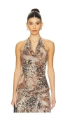 Lioness Neckholder-top Banks In Brown