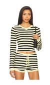 Lioness Barbie Long Sleeve Top Navy Stripe