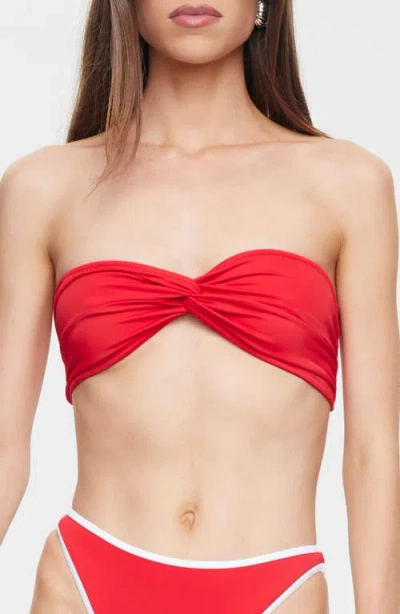 Lioness Bella Bandeau Bikini Top In Red
