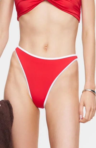 Lioness Bella Cheeky Bikini Bottoms In Red