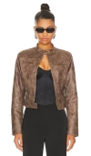 Lioness Bella Moto Jacket In Chocolate