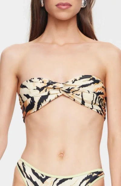 Lioness Bella Twisted Bandeau Bikini Top In Multi