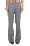 Lioness Bessette Low Rise Chain Detail Plaid Pants In Onyx Gingham
