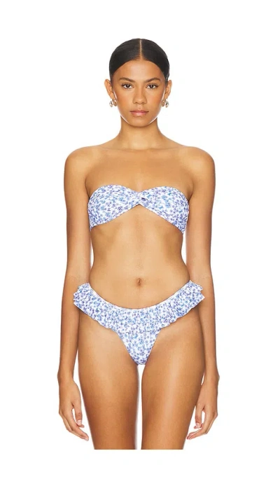 Lioness Bisous Bandeau In Ditsy Blue Floral