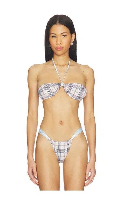 Lioness Bloom Bikini Top In Blue