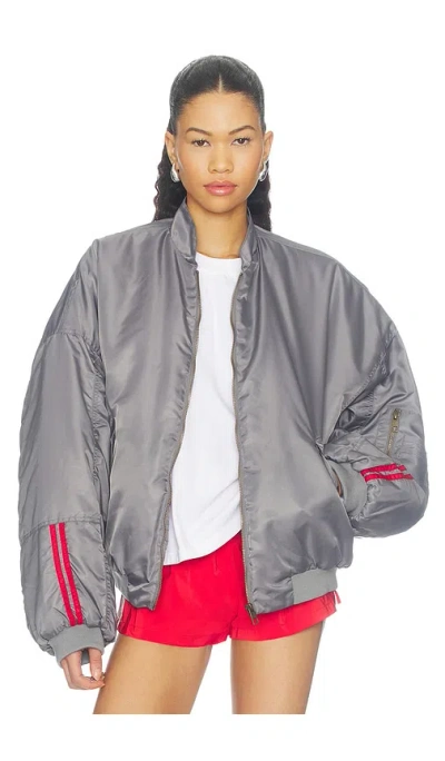 Lioness Bloom Bomber Jacket In Gray